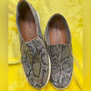 BareTraps Snake Print Flats - Brown and Gray
